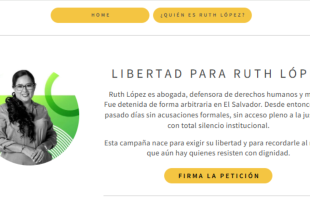 Portal web para exigir libertad de Ruth López